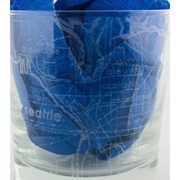 The Uncommon Green MAPS ROCKS GLASS SEATTLE Neighborhoods Etch Wiskey Glass NEW - Picture 7 of 14